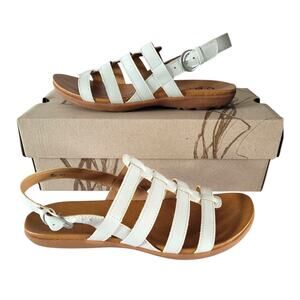 BOC Keva WMS 8 Sandals Sling Back White Strappy Born Concepts Flat